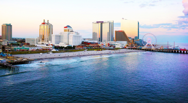 USA Atlantic City Strand mit Skyline Foto Tour AC